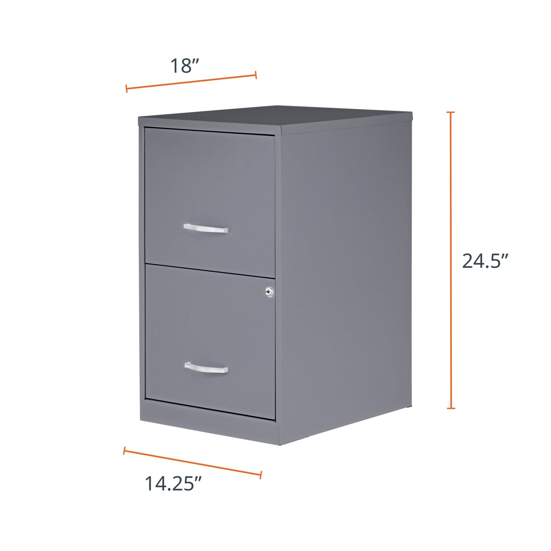NuSparc 2 Drawer Locking Filing Cabinet | Pre-Assembled Steel Construction | Space-Saving Design is Perfect for Home and Small Office | Letter-Size | Assembled in North America