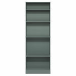 Furinno Jaya Book Shelf, 5-Tier Bookshelf, Bookcase with Adjustable Shelves, 9.5 x 24.5 x 71.2, for Organization and Storage, for Living Room, Bedroom, Home Office, Blackwood