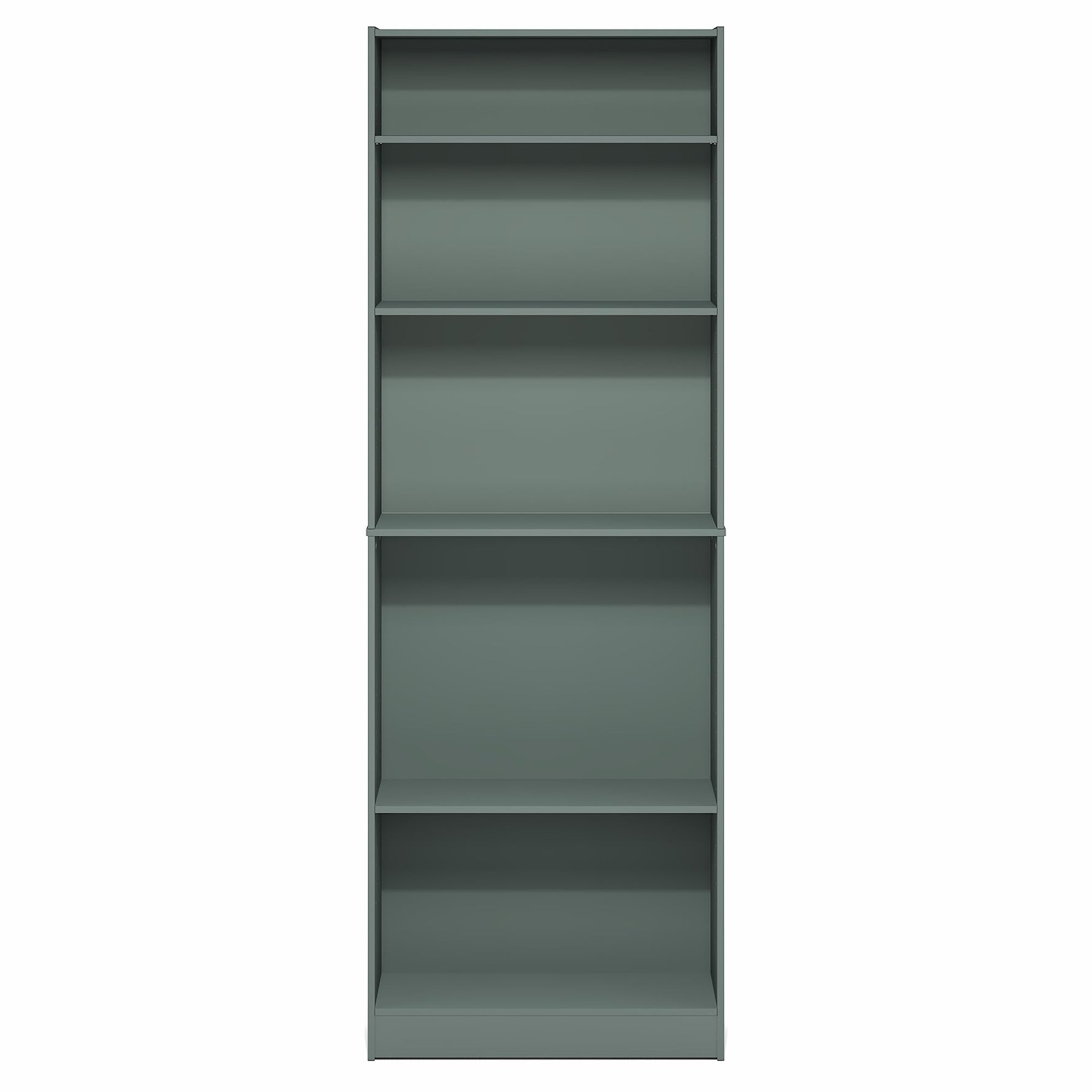 Furinno Jaya Book Shelf, 5-Tier Bookshelf, Bookcase with Adjustable Shelves, 9.5 x 24.5 x 71.2, for Organization and Storage, for Living Room, Bedroom, Home Office, Blackwood