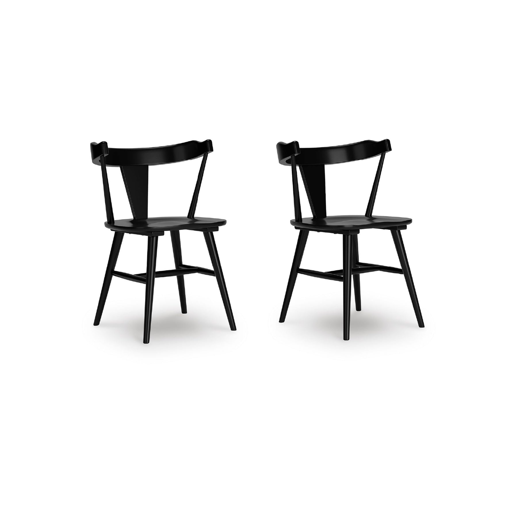 Signature Design by Ashley Mid Century Centiar 18.75" Dining Bucket Chair, 2 Count, Black and Brown