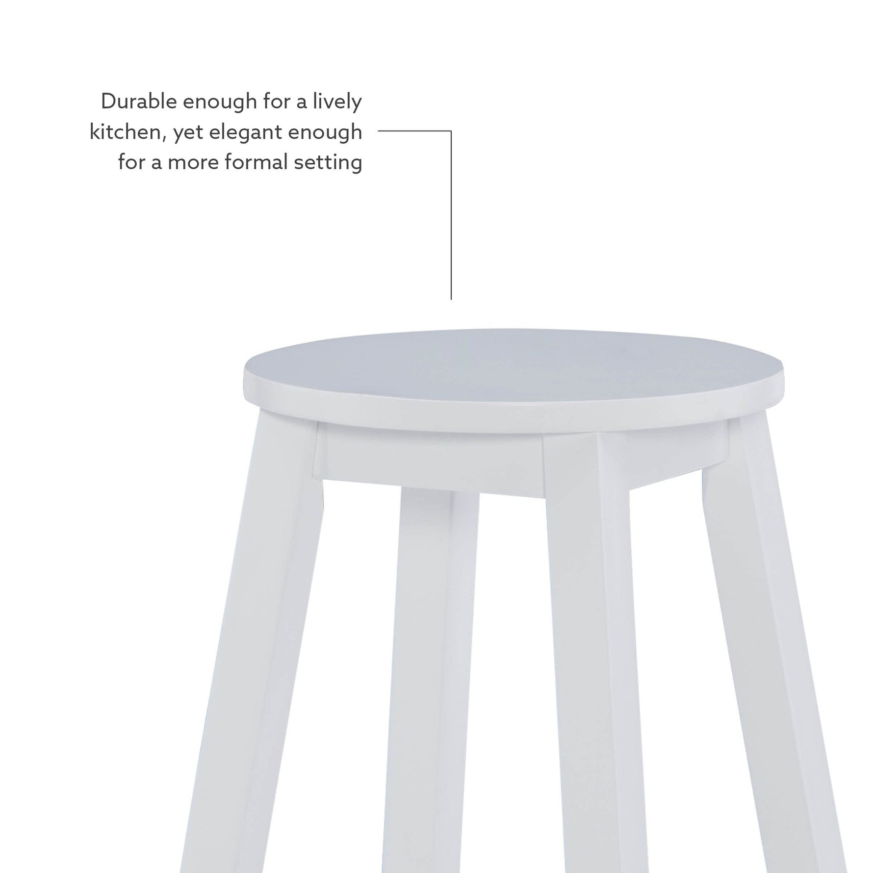 Linon Natural Barstool with Round Seat, 24-Inch