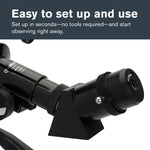 Celestron Travel Scope 50 Portable Refractor Telescope – 50mm Aperture, Fully-Coated Glass Optics – Includes Tripod, Backpack & Software – Ideal for Beginners & Travel