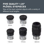 Celestron Accessory Kit with Five 1.25" Plossl Eyepieces, 2x Barlow and Filter Set