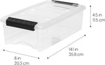 IRIS USA 6-Pack 6 Quart Storage Bins with Lids | Transparent design makes contents easy to find. Ideal for shoes, photos, documents, and small essentials. Nestable design