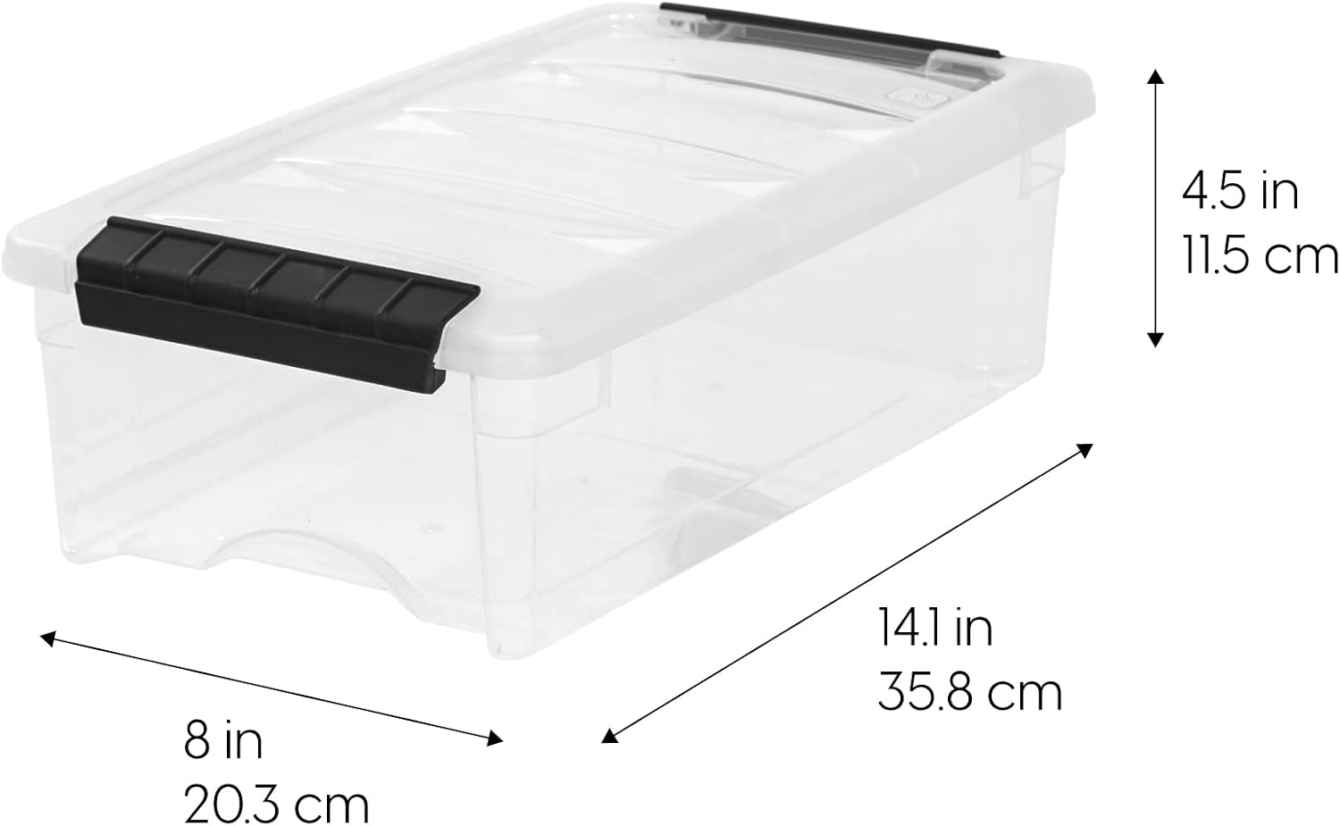 IRIS USA 6-Pack 6 Quart Storage Bins with Lids | Transparent design makes contents easy to find. Ideal for shoes, photos, documents, and small essentials. Nestable design