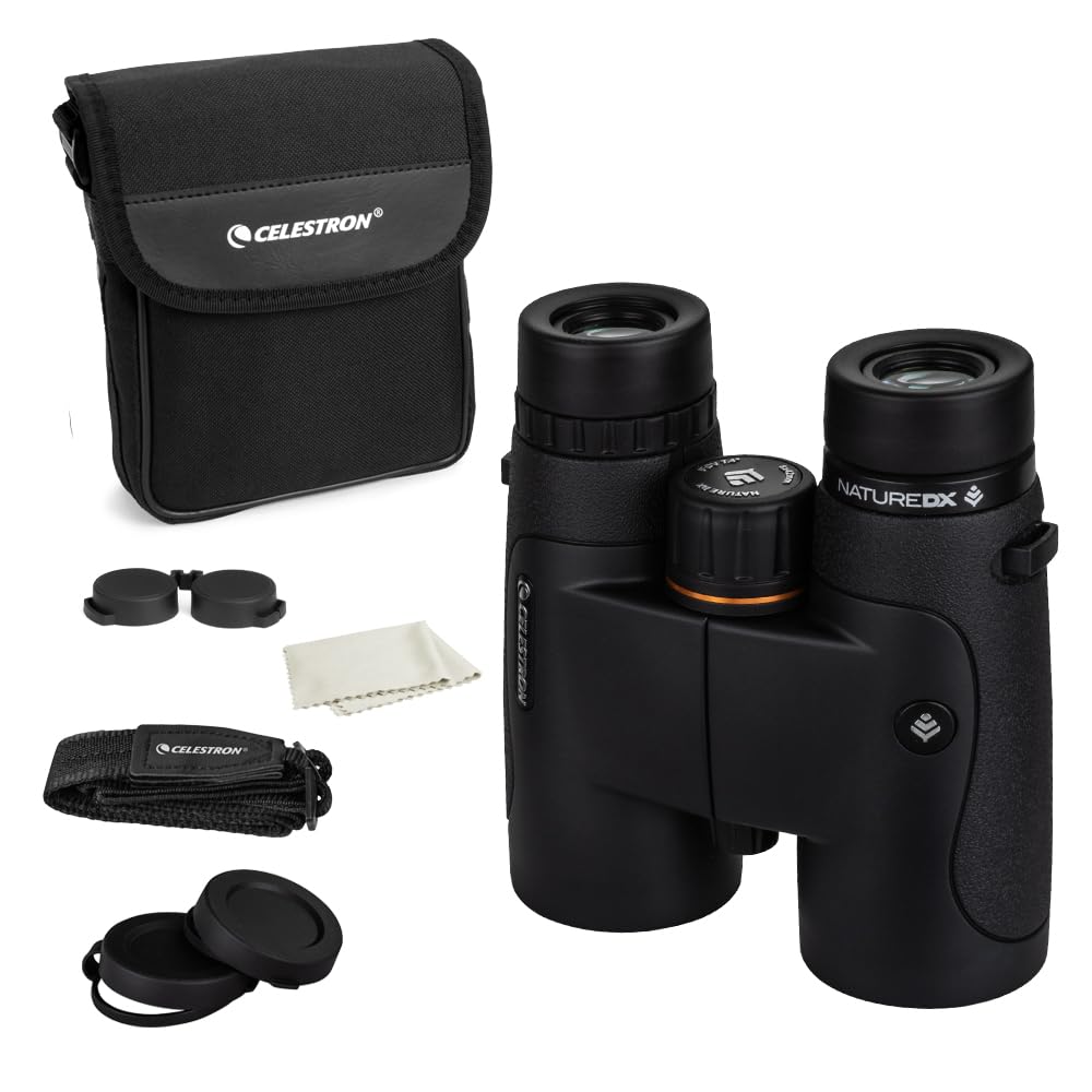Celestron - Nature DX 8x42 Binoculars – Ideal for Birding and Outdoors – 42mm Objective Lenses – Wide 7.4° Field of View – BaK-4 Prisms – Fully Multi-Coated – Waterproof and Fogproof