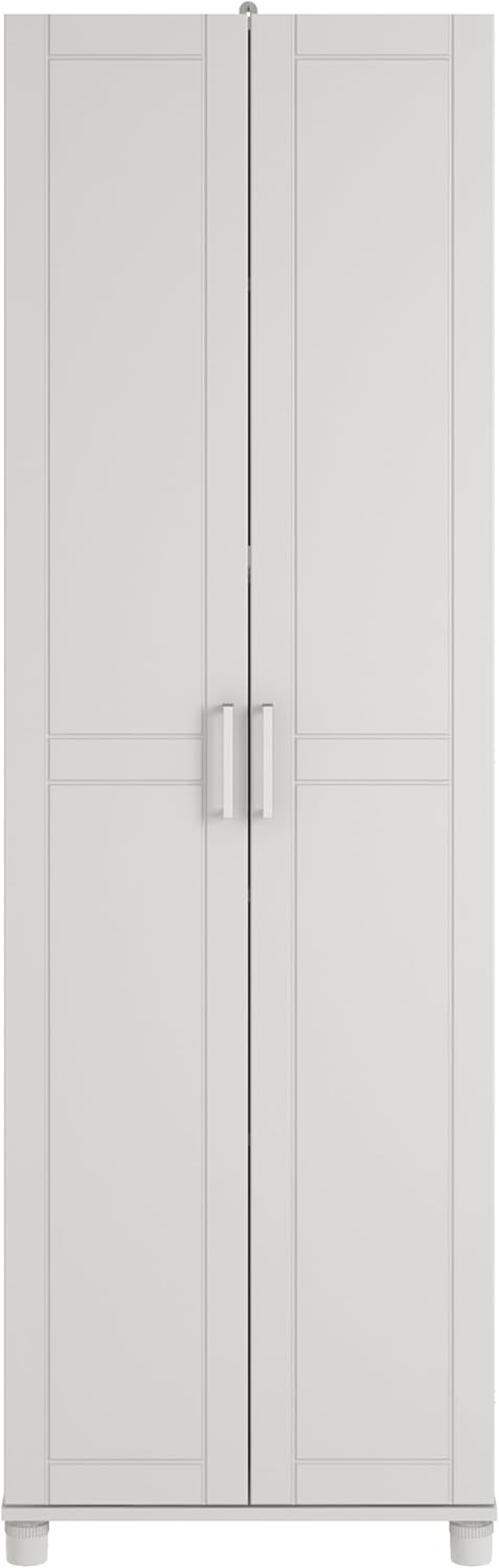 SystemBuild Callahan 24 Inch Utility Storage Cabinet in White