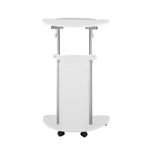 Techni Mobili Sit-to-Stand Rolling Adjustable Height Laptop Cart with Storage, Graphite, 22 x 16 x 46
