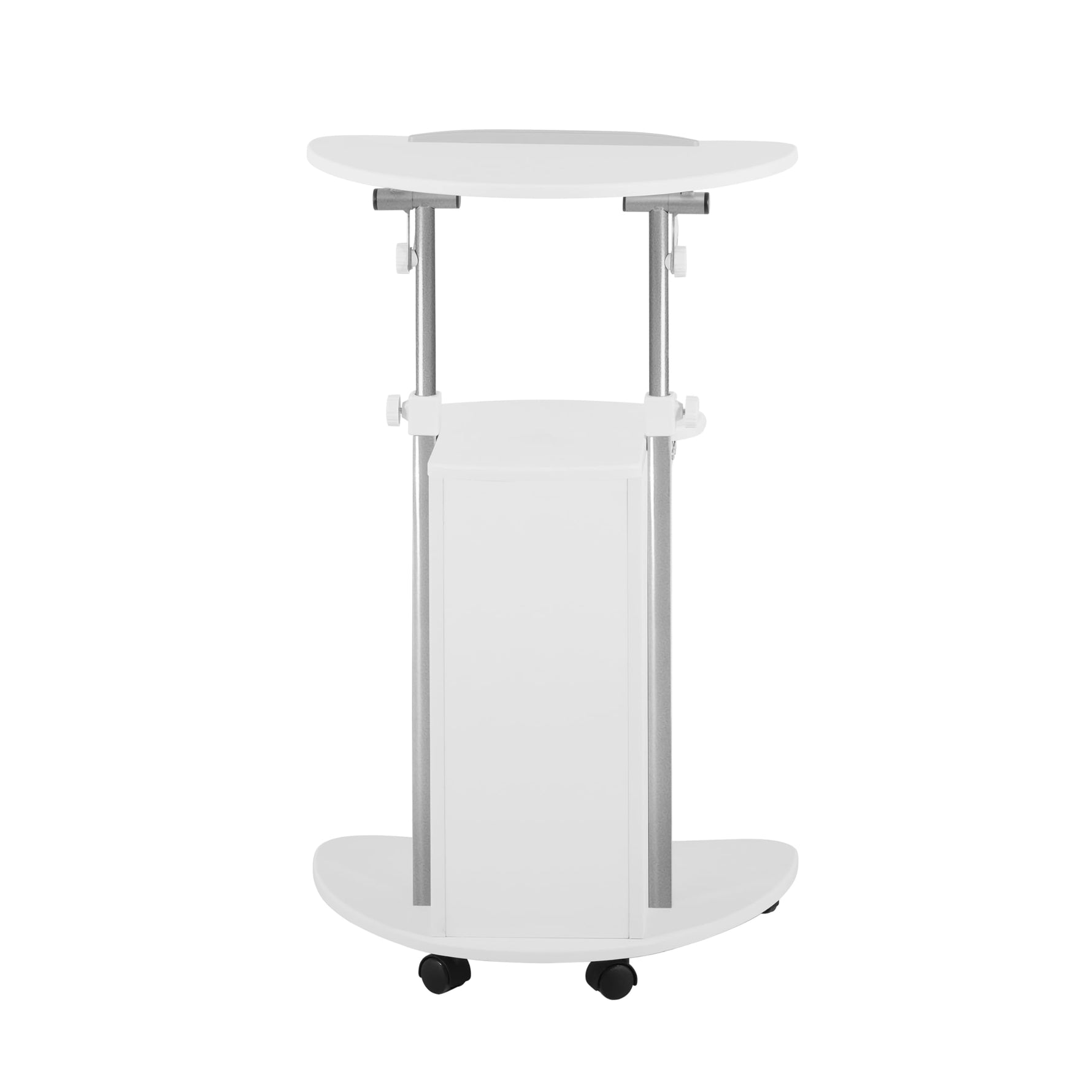Techni Mobili Sit-to-Stand Rolling Adjustable Height Laptop Cart with Storage, Graphite, 22 x 16 x 46
