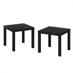Furinno Classic Homey Square Parsons Side End Table, 1-Pack, Black