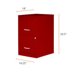 NuSparc 2 Drawer Locking Filing Cabinet | Pre-Assembled Steel Construction | Space-Saving Design is Perfect for Home and Small Office | Letter-Size | Assembled in North America