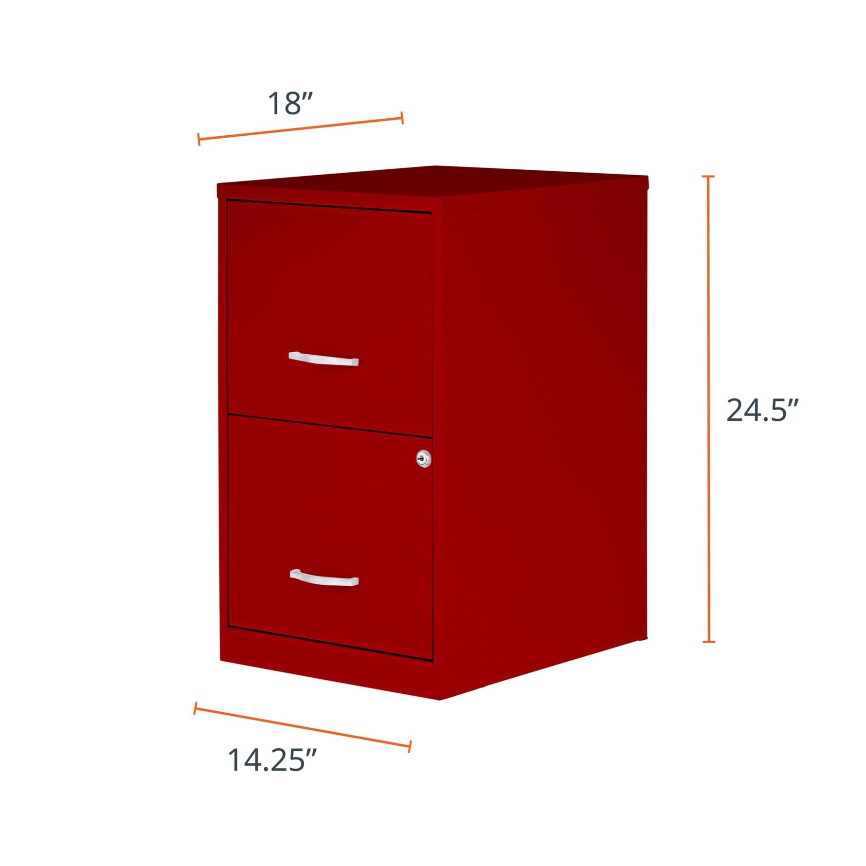 NuSparc 2 Drawer Locking Filing Cabinet | Pre-Assembled Steel Construction | Space-Saving Design is Perfect for Home and Small Office | Letter-Size | Assembled in North America