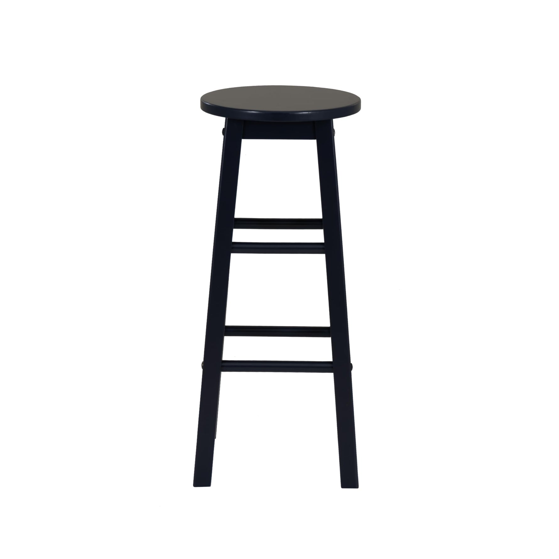 Linon Natural Barstool with Round Seat, 24-Inch