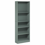 Furinno Jaya Book Shelf, 5-Tier Bookshelf, Bookcase with Adjustable Shelves, 9.5 x 24.5 x 71.2, for Organization and Storage, for Living Room, Bedroom, Home Office, Blackwood