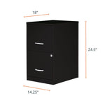 NuSparc 2 Drawer Locking Filing Cabinet | Pre-Assembled Steel Construction | Space-Saving Design is Perfect for Home and Small Office | Letter-Size | Assembled in North America