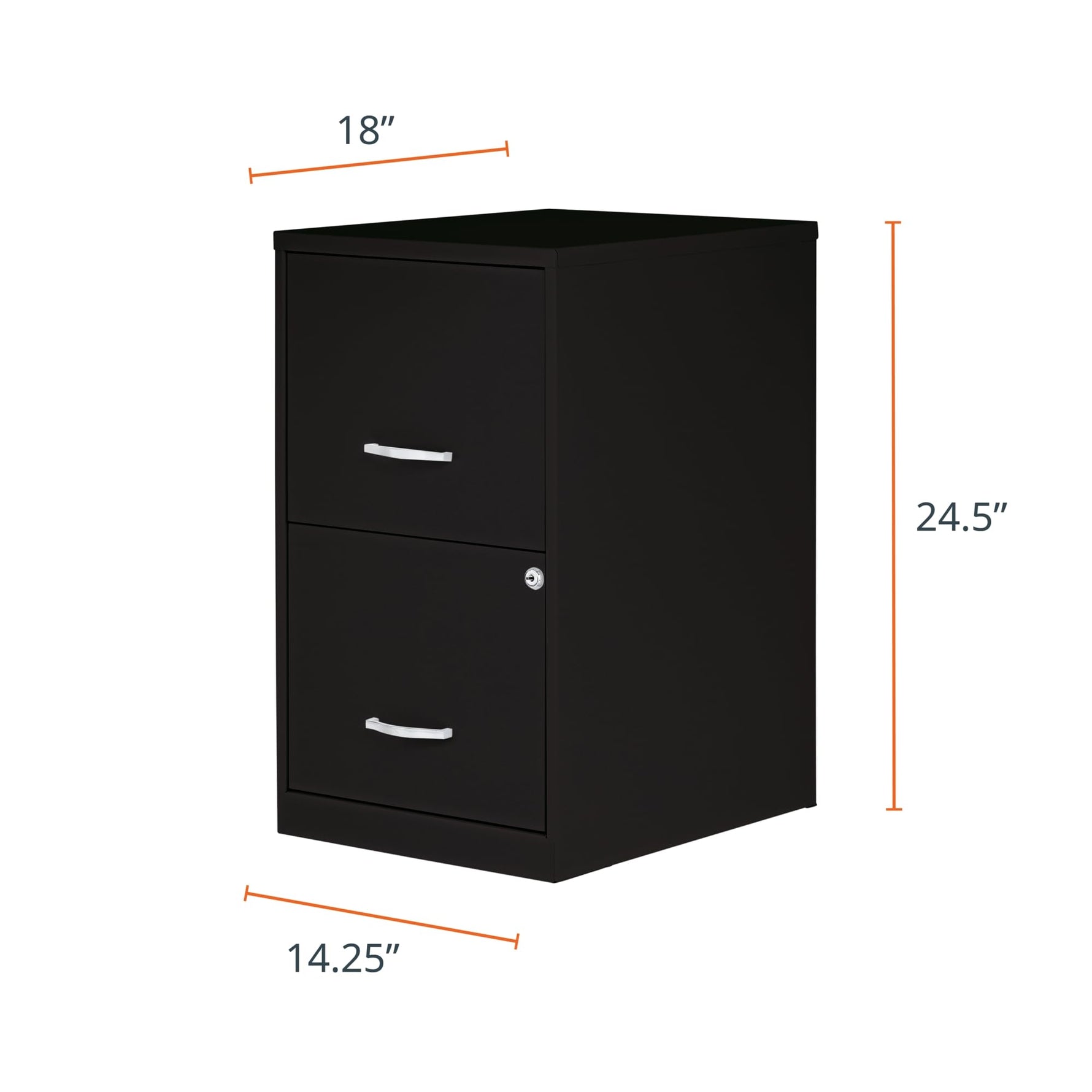 NuSparc 2 Drawer Locking Filing Cabinet | Pre-Assembled Steel Construction | Space-Saving Design is Perfect for Home and Small Office | Letter-Size | Assembled in North America