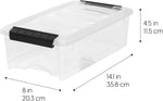 IRIS USA 6-Pack 6 Quart Storage Bins with Lids | Transparent design makes contents easy to find. Ideal for shoes, photos, documents, and small essentials. Nestable design