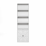 Furinno Jaya Book Shelf, 5-Tier Bookshelf, Bookcase with Adjustable Shelves, 9.5 x 24.5 x 71.2, for Organization and Storage, for Living Room, Bedroom, Home Office, Blackwood