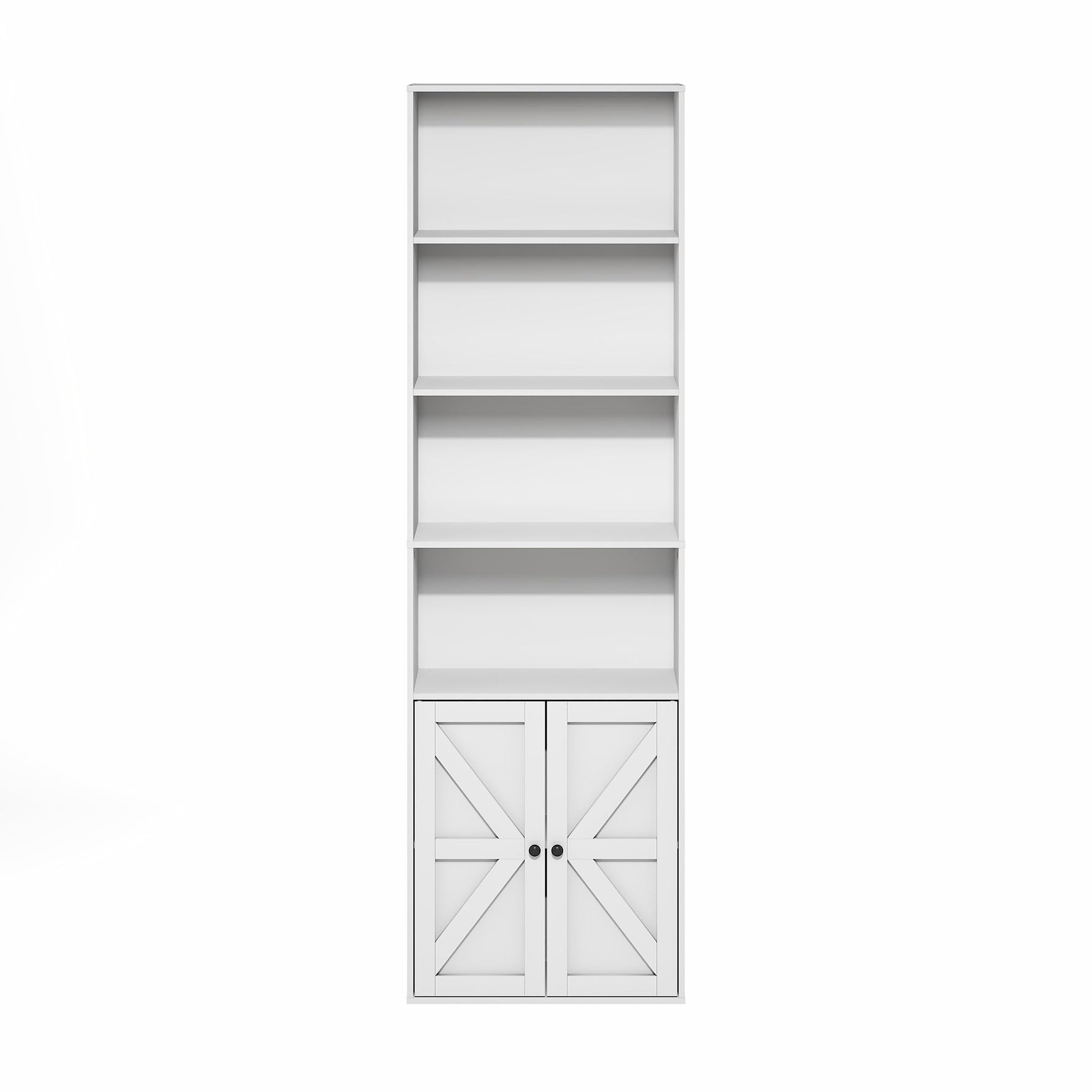Furinno Jaya Book Shelf, 5-Tier Bookshelf, Bookcase with Adjustable Shelves, 9.5 x 24.5 x 71.2, for Organization and Storage, for Living Room, Bedroom, Home Office, Blackwood
