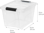 IRIS USA 6-Pack 6 Quart Storage Bins with Lids | Transparent design makes contents easy to find. Ideal for shoes, photos, documents, and small essentials. Nestable design