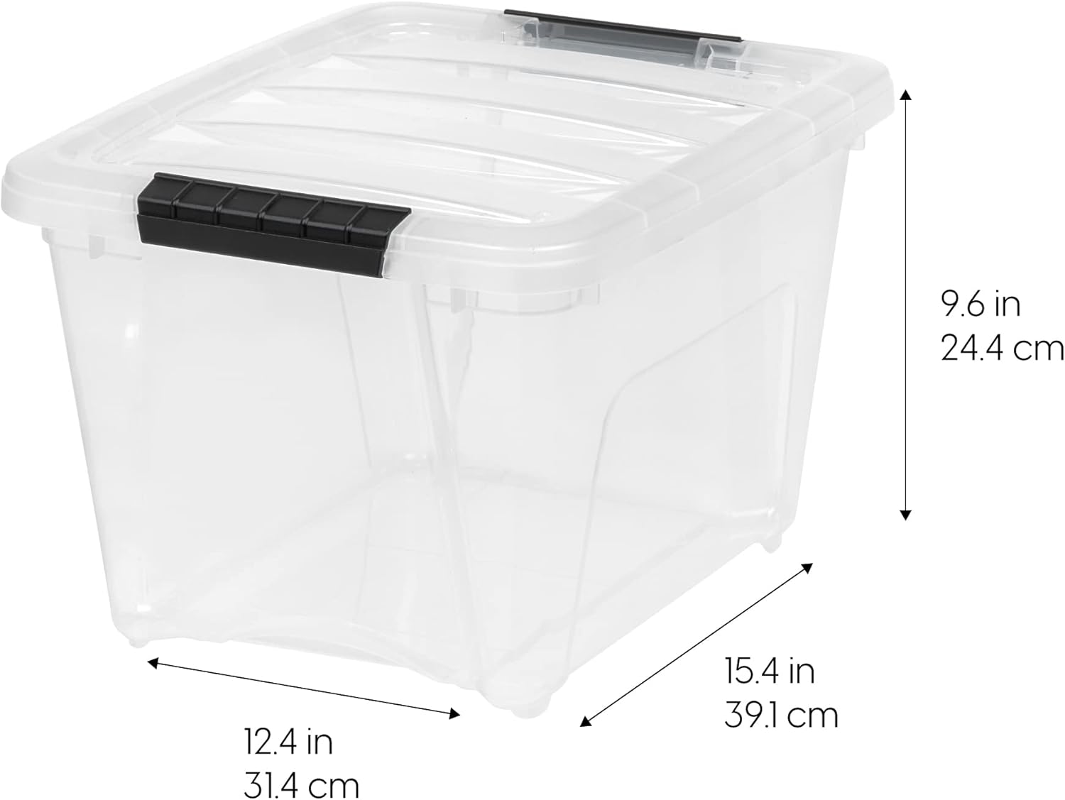 IRIS USA 6-Pack 6 Quart Storage Bins with Lids | Transparent design makes contents easy to find. Ideal for shoes, photos, documents, and small essentials. Nestable design