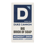Duke Cannon Big Brick of Soap – Sandalwood + Lavender Scent – Large Triple-Milled Bar Soap for Men, Long-Lasting, Moisturizing with Natural Oils, Supports U.S. Veterans, Midnight Swim (10 oz.)