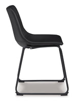Signature Design by Ashley Mid Century Centiar 18.75" Dining Bucket Chair, 2 Count, Black and Brown