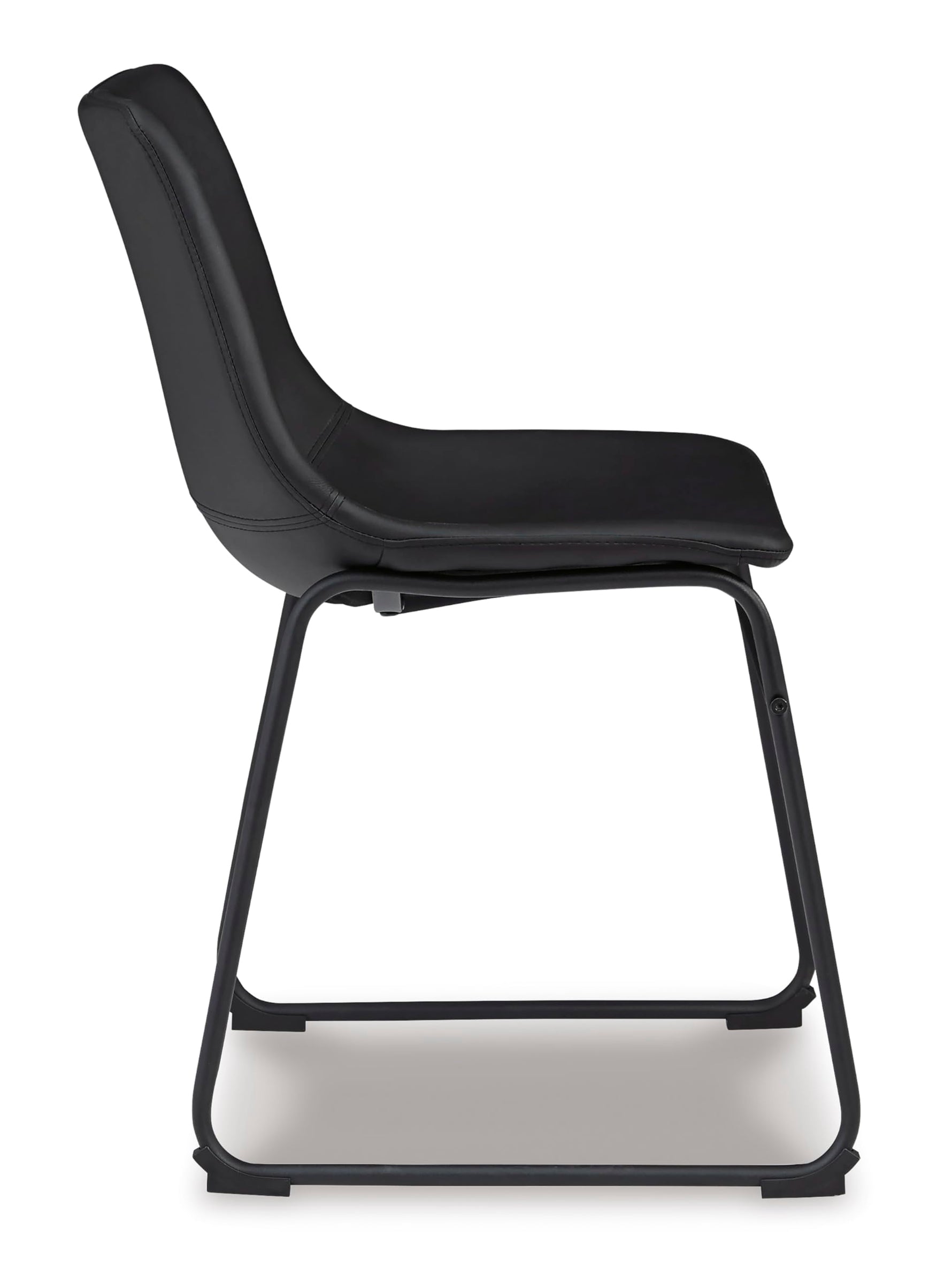 Signature Design by Ashley Mid Century Centiar 18.75" Dining Bucket Chair, 2 Count, Black and Brown
