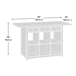 Sauder Craft Pro Series Durable Craft Work Table with Storage/Pantry cabinets, Mystic Oak Finish
