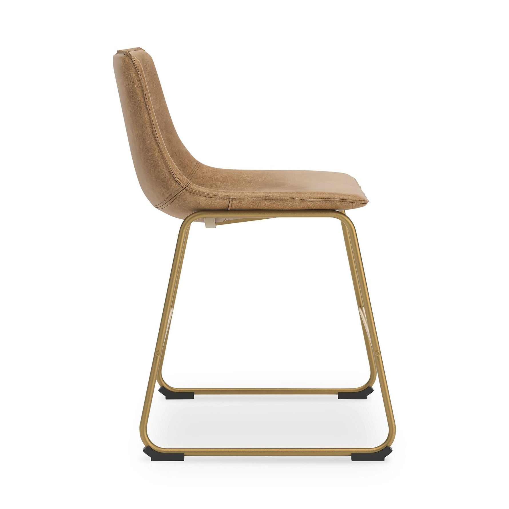 Signature Design by Ashley Mid Century Centiar 18.75" Dining Bucket Chair, 2 Count, Black and Brown