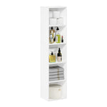 Furinno LUDER Book Shelf, 5-Cube Bookshelf, Reversible Bookcase, 9.4 x 19.5 x 31.5, Easy Assembly, for Living Room, Bedroom, Home Office, White