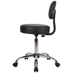 Boss Office Products Antimicrobial Vinyl Medical Spa Stool in Black