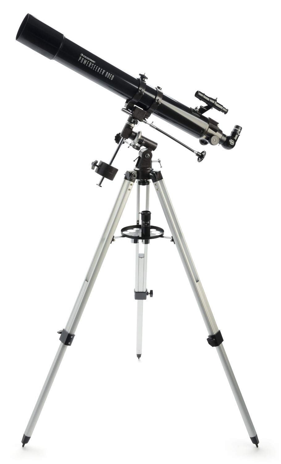 Celestron - PowerSeeker 80EQ Telescope - Manual German Equatorial Telescope for Beginners - Compact and Portable - Bonus Astronomy Software Package - 80mm Aperture