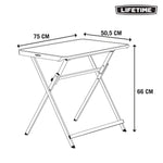 LIFETIME Small Folding Table, Personal TV Tray - Portable - Great for Kids, Camping, Cards, or Laptops - Plastic Black 30 Inch (80623)