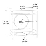 Sauder International Lux Bar Cart, Black Finish