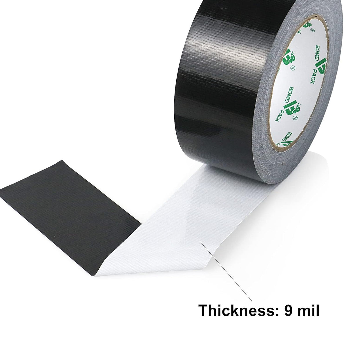 2 Pack Duct Tape Heavy Duty,9 Mil Thickness,2 Inches x 30 Yards,Strong Industrial Strength,Flexible,No Residue,Waterproof and Tear by Hand,Multi-Use for Indoor & Outdoor Repairs(Black)