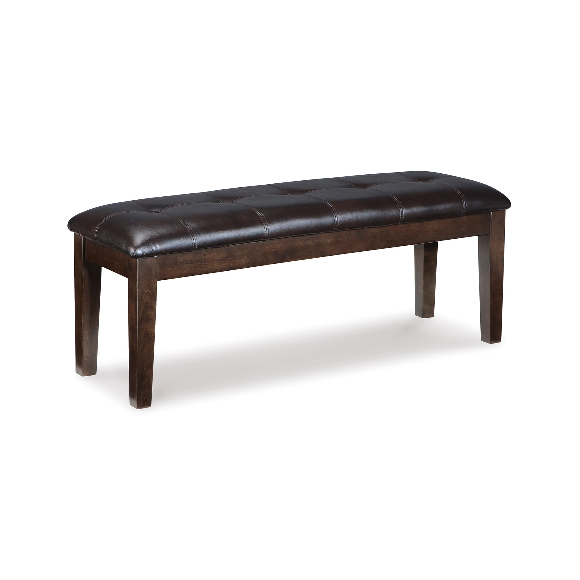 Signature Design by Ashley Ralene Tufted Upholstered Dining Room Bench, Medium Brown