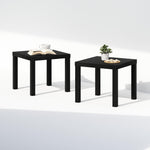 Furinno CLASSIC Coffee Table, Modern Rectangle Coffee Table with 1.8" Triple Thick Tabletop, Side Table, Toolless Assembly, for Living Room, Home Office, Black