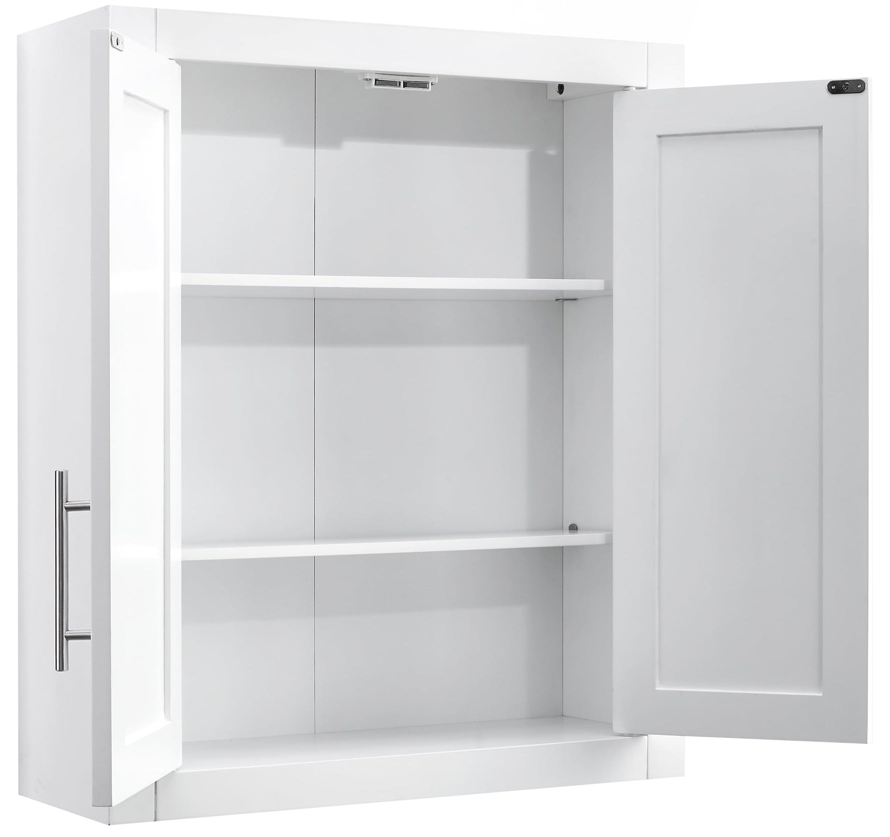 Crosley Furniture Savannah Wall Mounted Bathroom Storage Medicine Cabinet with Shelves, White