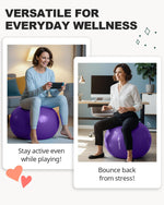 Trideer Exercise Ball for Yoga, Pilates & Fitness – Stability Ball Equipment for Home Gym & Office Chair, Core & Balance Training Accessories, Physical Therapy Equipment, Quick Pump Included, 5 Sizes
