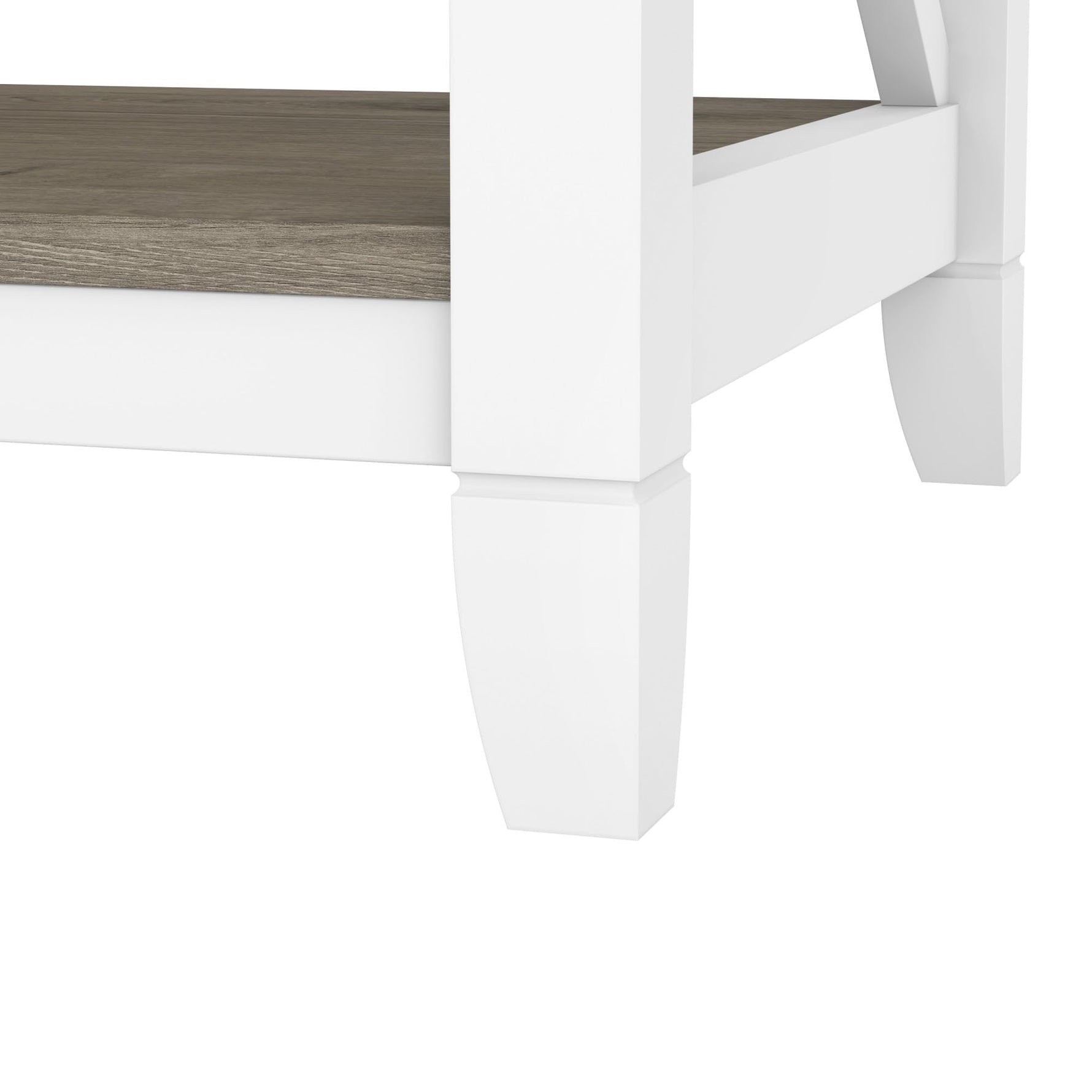 Bush Home End Table with Drawer, Nightstand with Storage, Living Room and Bedroom Furniture, Key West Collection, Washed Gray