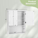 28" H x 23.5" W Wall Mount Medicine Cabinets with Adjustable Shelf and 2-Door for Bathroom Laundry Living Room