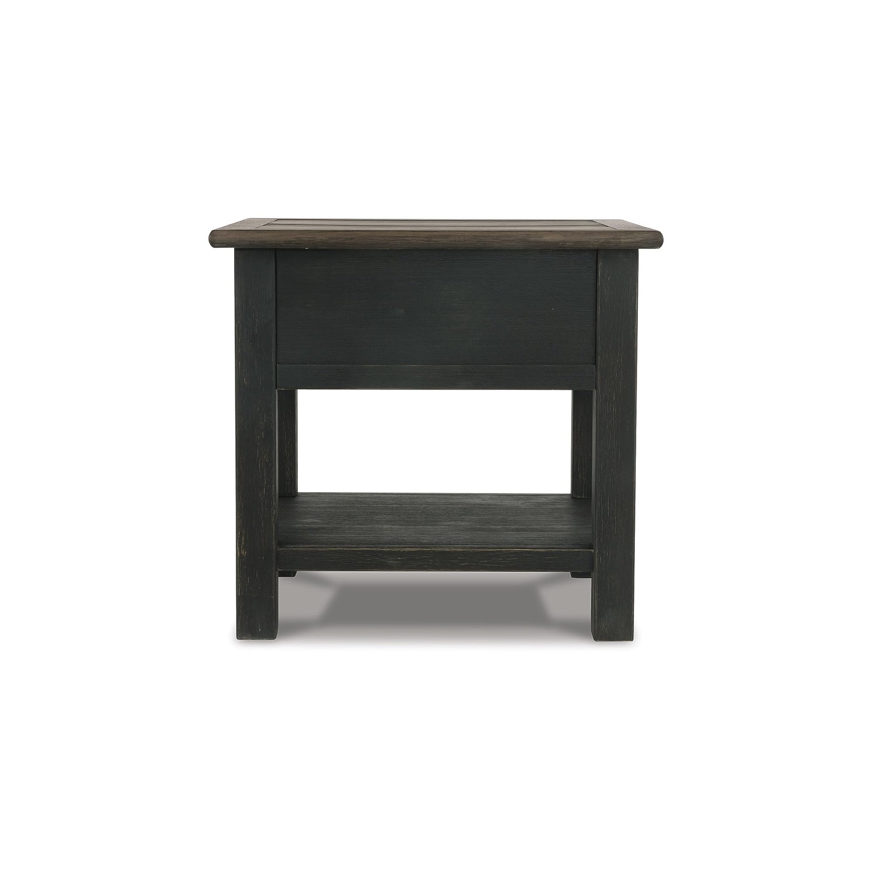 Signature Design by Ashley Bolanburg End Table for Living Room, Two-Tone Distressed Wood Side Table with Smooth-Gliding Drawer, Farmhouse Plank-Style Top, Ideal Night Stand Use, Antique White/Oak