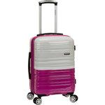 Rockland Melbourne Hardside Expandable Spinner Wheel Luggage, Checked Large 28", Black