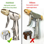 FANHAO Garden Hose Nozzle, 100% Heavy Duty Metal Spray Nozzle with Thumb Control, High Pressure Water Nozzle with 8 Adjustable Spray Patterns for Watering Plants, Washing Cars and Showering Pets
