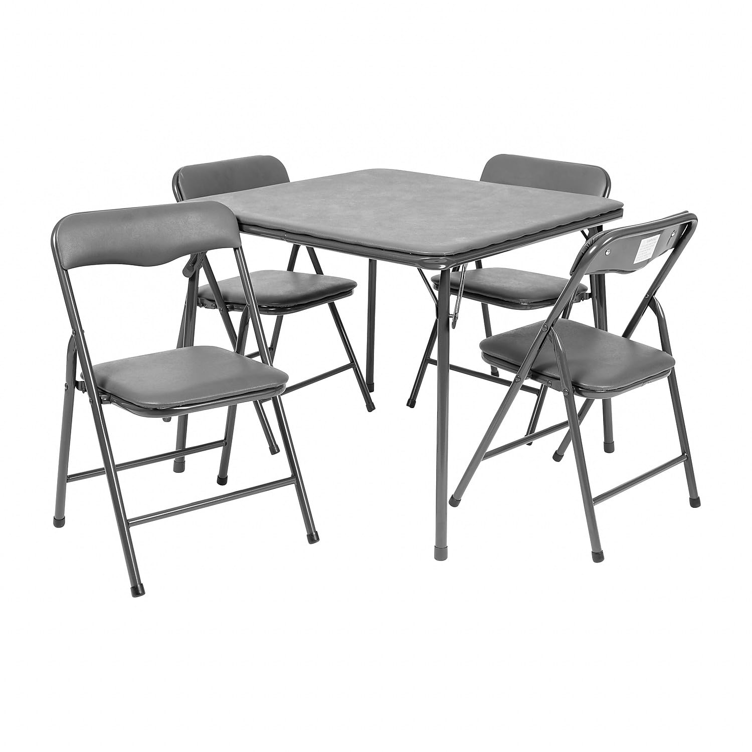 Flash Furniture Mindy Kids 5-Piece set Folding Square Table and Chairs Set for Daycare and Classrooms, Children's Activity Table and Chairs Set, Multicolor