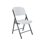 LIFETIME 42804 Commercial Grade Folding Chair, 4 Pack, White Granite