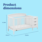 Graco Benton 5-in-1 Convertible Crib – GREENGUARD Gold Certified, Converts from Baby Crib to Toddler Bed, Daybed and Full-Size Bed, Fits Standard Full-Size Crib Mattress (White)