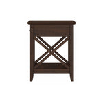Bush Home End Table with Drawer, Nightstand with Storage, Living Room and Bedroom Furniture, Key West Collection, Washed Gray
