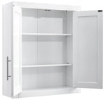 Crosley Furniture Savannah Wall Mounted Bathroom Storage Medicine Cabinet with Shelves, White